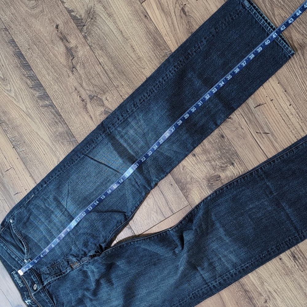 Seven 7 for all Mankind standard jeans, button fly, blue denim, men's 36 - Picture 5 of 15